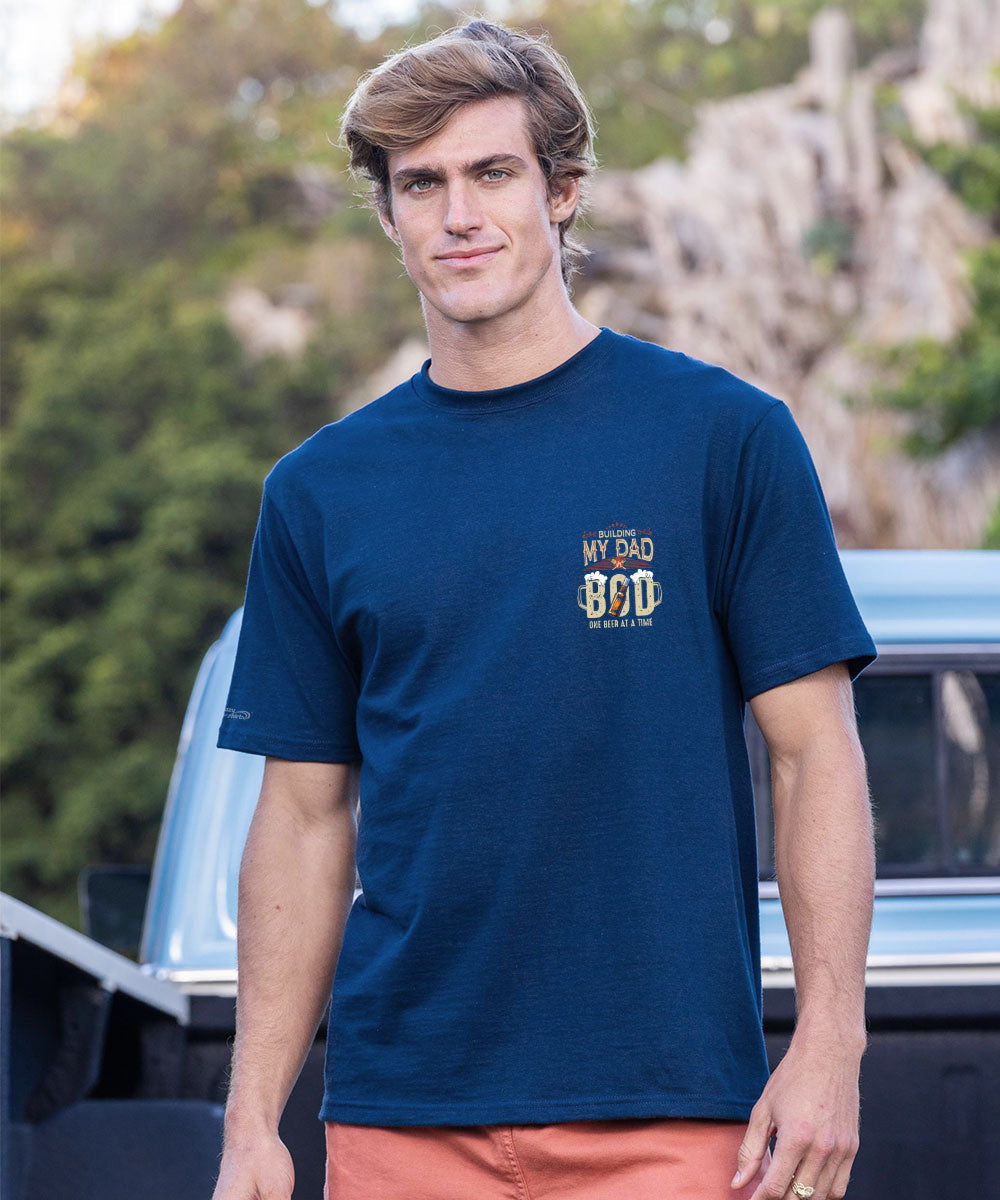 Dad Bod - Navy Short Sleeve Crewneck T-Shirt