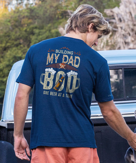 Dad Bod - Navy Short Sleeve Crewneck T-Shirt